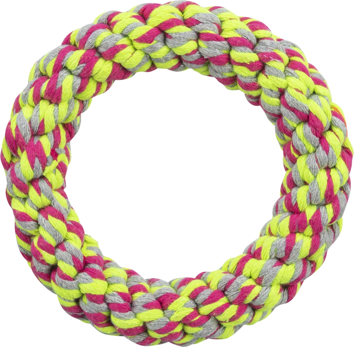 Flettet Reb Ring Ass Farver - Trixie Dogtoys  - 4011905326559