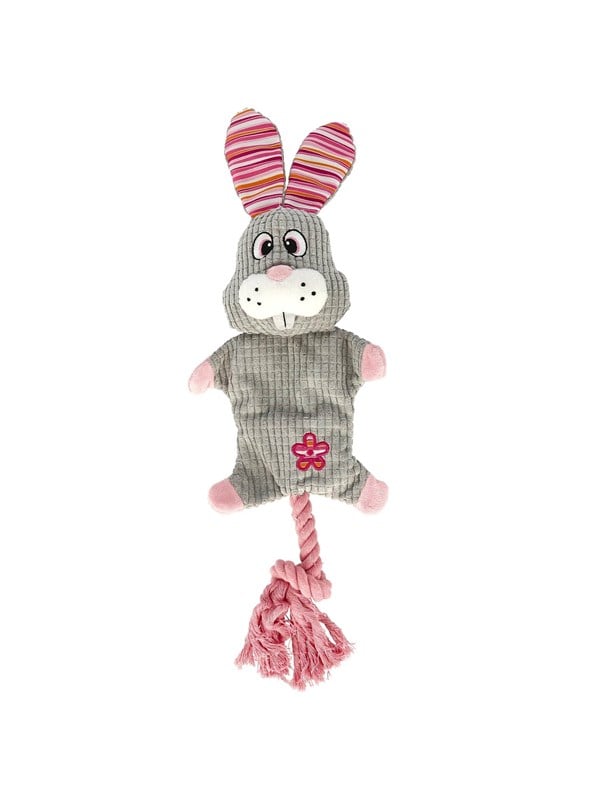 Dogman Hundelegetøj Rabbe Prassel Kanin 35cm - Dogman Dogtoys  - 7312133340537