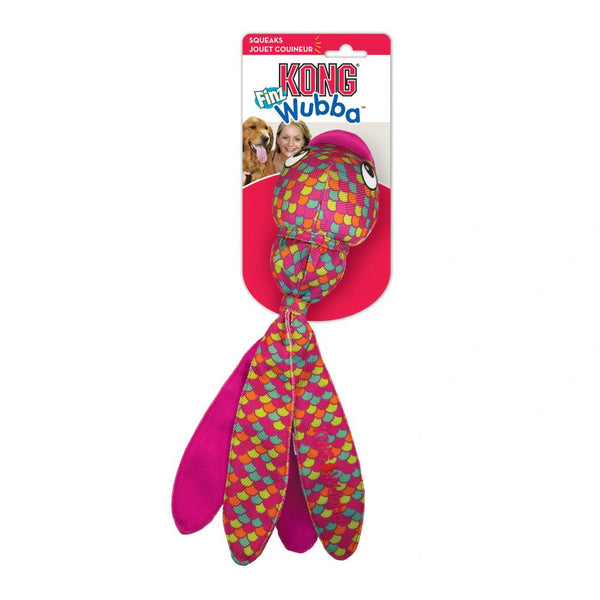 Blå XL 39x8ø Cm Kong Kong Wubba Finz Holdbart Slidstærkt Hundelegetøj - Kong Dogtoys  - 035585801834