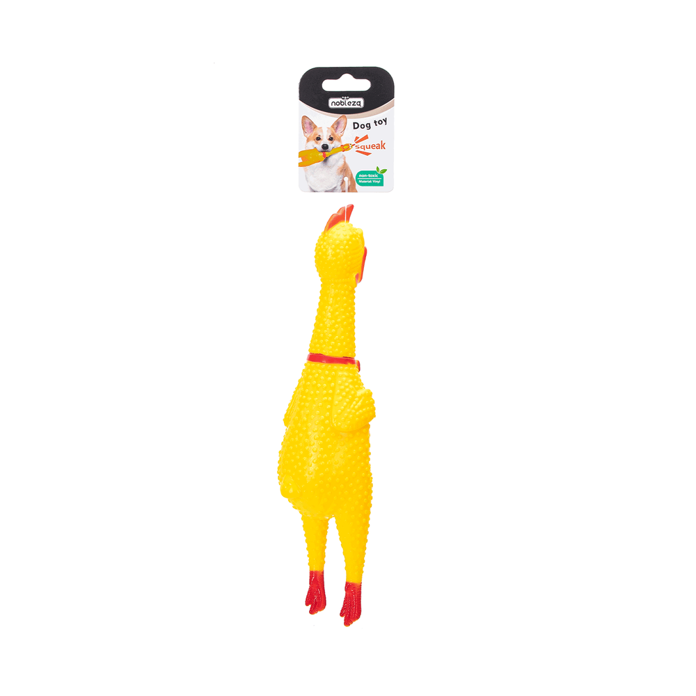 Nobleza Exclusive Skrigende Kylling Hundelegetøj 32cm - Nobleza Dogtoys  - 8719138183708